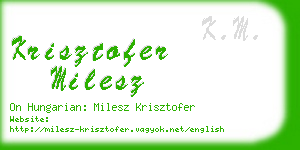 krisztofer milesz business card